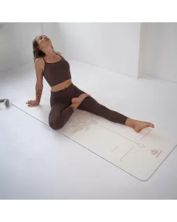 Коврик для йоги — Lotos White, с уроками от Елены Маловой